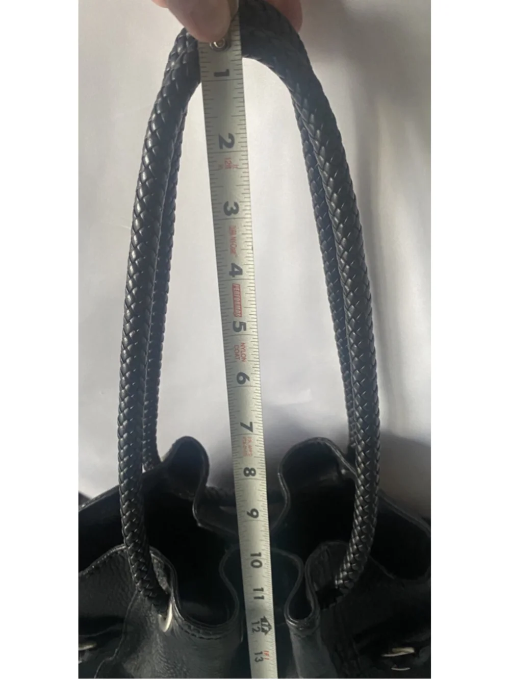 Cole Haan Black Hobo Purse Braided Strap EUC